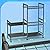 POLARPRA Garden Tool Organizer, Garden Tool Storage Rack with 6 Hooks and 2-tier Metal Shelves, Yard Tool Organizer Cart for Garage with Wheels Stand up to 35 Long-Handled Tools for Shed, Outdoor