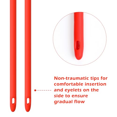 Image of Tondiamo 10 Pieces 15 Inch x 20 FR Rubber Enema Tubes Colon Tubes for Coffee Enemas Higher Colon Cleanse for Secure