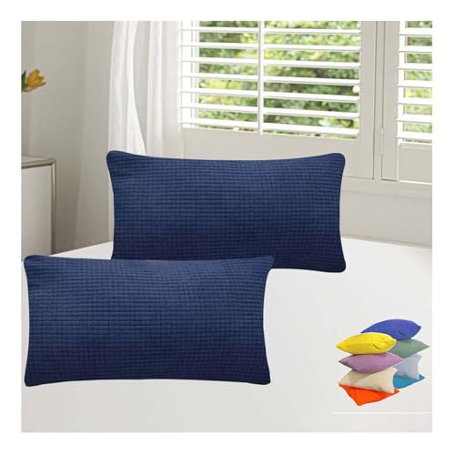 Housse de coussin rectangle résistant lavable en coton polyester