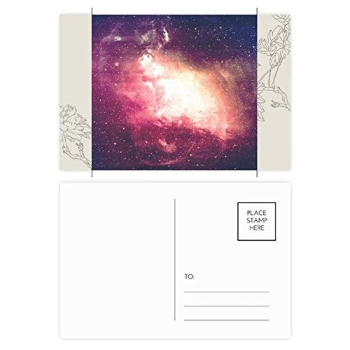 Carte postale de fleur Rose nébuleuse d'or DIYthinker Set 20pcs