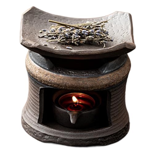 Difusor de Velas Calentador de Aceite de aromaterapia de cerámica Olla Desmontable Luz de té Calentador de Cera para Dormitorio, Sala de Estar, balcón, Mesa, sin Vela, Día de Pascua