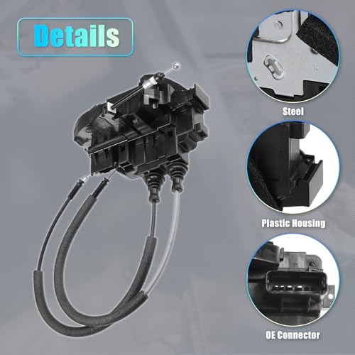 Image of uxcell Replacement Front Right Passenger Side Power Door Lock Actuator Motor with Cable for Hyundai Santa Fe 2006-2009 Door Latch Actuator Assembly No.813202B010 Black