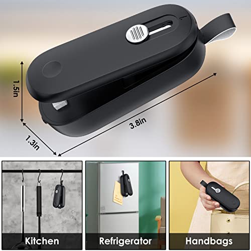 Odsd Mini Bag Sealer, 2 In 1 Heat Sealer & Cutter Battery Powered, Portable Handheld Bag Resealer Vacuum Sealer Saver Machine Kitchen Gadget For Chip Bags Food Storage (Battery Included) #TOP2
