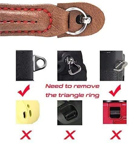 Camera Wrist Strap, Sugelary Soft Cotton Leather DSLR Wrist Strap for Canon Canon Nikon Sony Fujifilm Mirrorless Camera (Black)