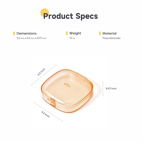 Miniatura 7 de Maobuli Funda transparente delgada de retención, pequeña funda de protección nocturna de viaje que cabe en el bolsillo, elegante funda de alineador