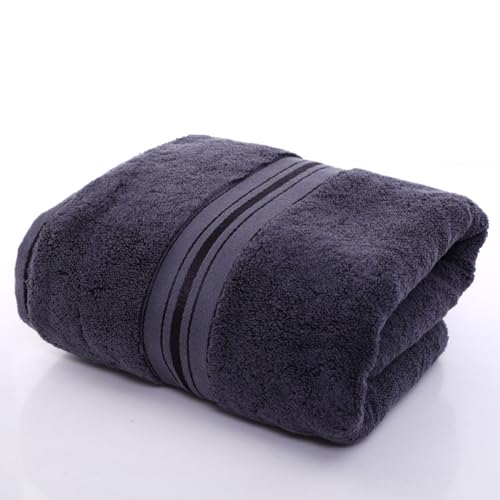 Large Bath Towel 100% Cotton 80 x 160 Cm Extra Large Bath Towel Quicker to Dry Super Absorbent Perfect Bathroom Towel (Dark Gray)