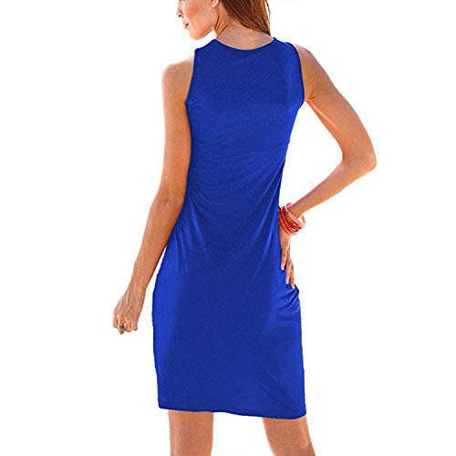 Image of AELSON Womens Summer Casual Sleeveless Mini Printed Vest Dresses