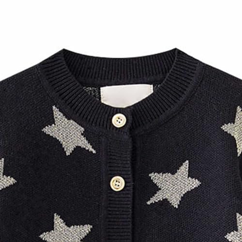Toddler Baby Girls Boys Knit Cardigan Sweaters Long Sleeve Crewneck Star Cardigans Knit Tops Knitwear Fall Winter Outfit2