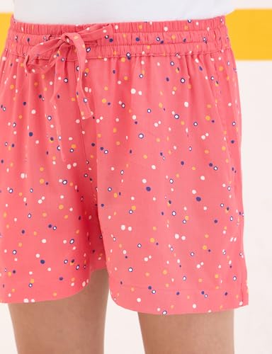 Image of Amazon Brand - Symbol Girls Flared Fit Printed Rayon Shorts | Elasticated Waistband | Age 2-14 Years