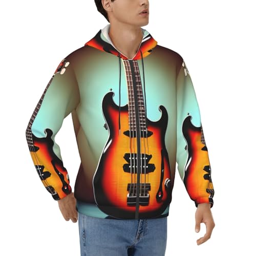 Sweat à capuche guitare et basse homme, le cadeau parfait pour musicien