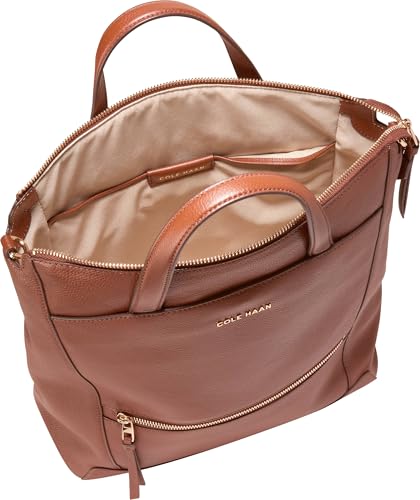 Cole Haan Grand Ambition Leather Backpack, Dark Cuoio4