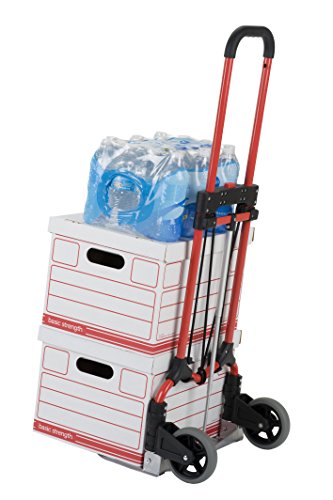 Magna Cart S-RS Personal MCI Folding Steel Hand Truck, Red/Silver