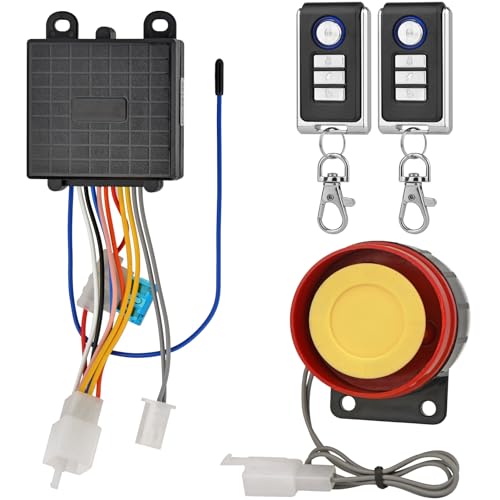 Image of Motorcycle Anti-Theft Alarm Security System, Control Engine Start Bike Anti-Hijacking Cutting Off Remote Engine Start Arming Disarming,Waterproof Security Cycling Bike Alarm