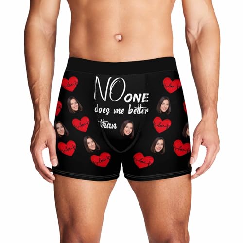 Custom Funny Boxers for Men Personalized Face Underwear for Boyfriend Valentine's Birthday XS-5XL