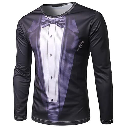 Colorful House Men's 3D Printed Tuxedo Shirts Long Sleeve