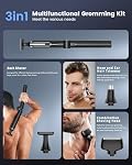 NUBACK Back Shaver for Men, Cordless Back Hair Trimmer for Men with Extendable Long Ergonomic Handle, Body Groomer Razor with Wider Blade