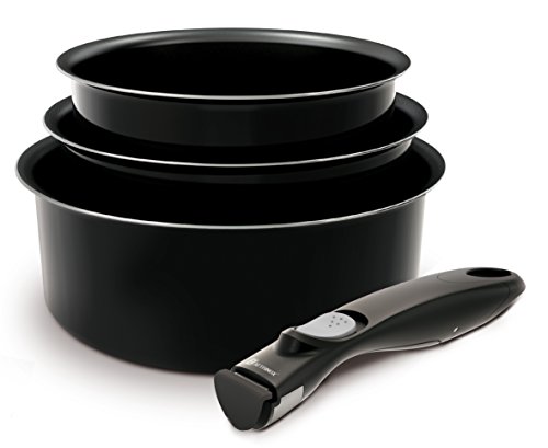 Backen 181101 - Set de casseroles - 4 Pièces Noir - Tous feux dont induction