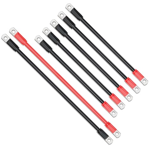 Drive-up Golf Cart Battery Cables Wiring Kit for EZGO TXT 1994-up 36 and 48 Volt with 4 Gauge 7 PC AC/DC Wire Golf Cart Battery Cable Set