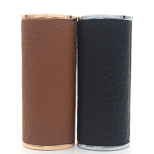 Lucklybestseller 2PCS Set Metal Leather Lighter Case Cover Holder for BIC Full Size Lighter J6