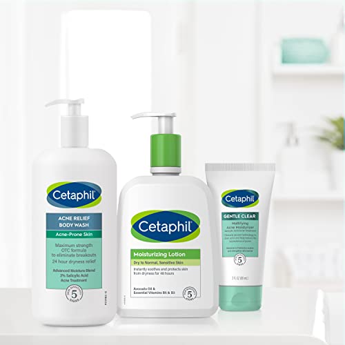 Cetaphil Body Wash, Acne Relief Body Wash with 2% Salicylic Acid to Eliminate Breakouts, Gently Exfoliates and Provides 24H Dryness Relief, 20 oz - Image 4
