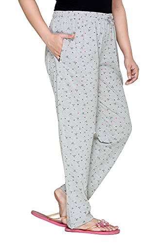Image of CUPID Woman's Regular Fit Cotton Pyjamas Comfortable Night Pajamas Track Pant, Lowers, Daily Use Lounge Wear Pants for Ladies