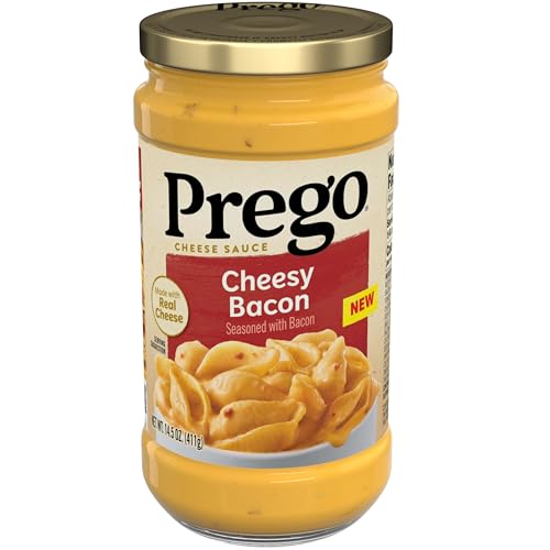 Prego Cheesy Bacon Cheddar Cheese Sauce, 14.5 oz Jar
