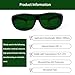 LADYPONYCSC Laser Safety Glasses, Green Lens Protection, Absorption Type of Laser Protective Glasses, Laser Engraver Cutter Safety Glasses, 5-Pack, Black