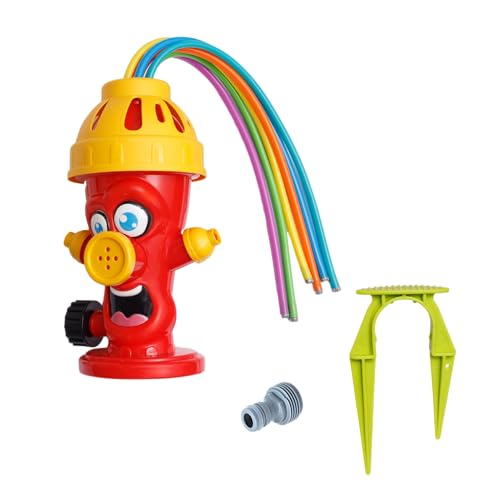 alldoro 60215 Wassersprinkler Hydrant mit spritzenden Schläuchen, Outdoor Wasser-Spielzeug für Kinder, Wasserfontäne für Sommer & Garten