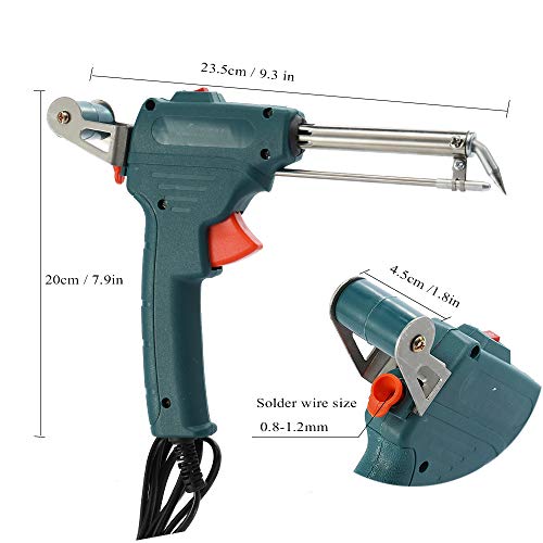 Image of DIY Crafts 220V 60W Automatic Send Tin Electric Soldering Iron Wedling Gun Rework Station Complete Kit Extra Pcs As Choice. (Design No # 2, Pack of 1 Set)