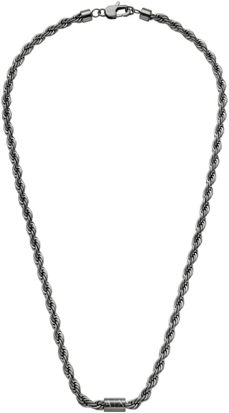 Montre Armani Exchange Homme Grise Collier Acier Inoxydable Set - 3