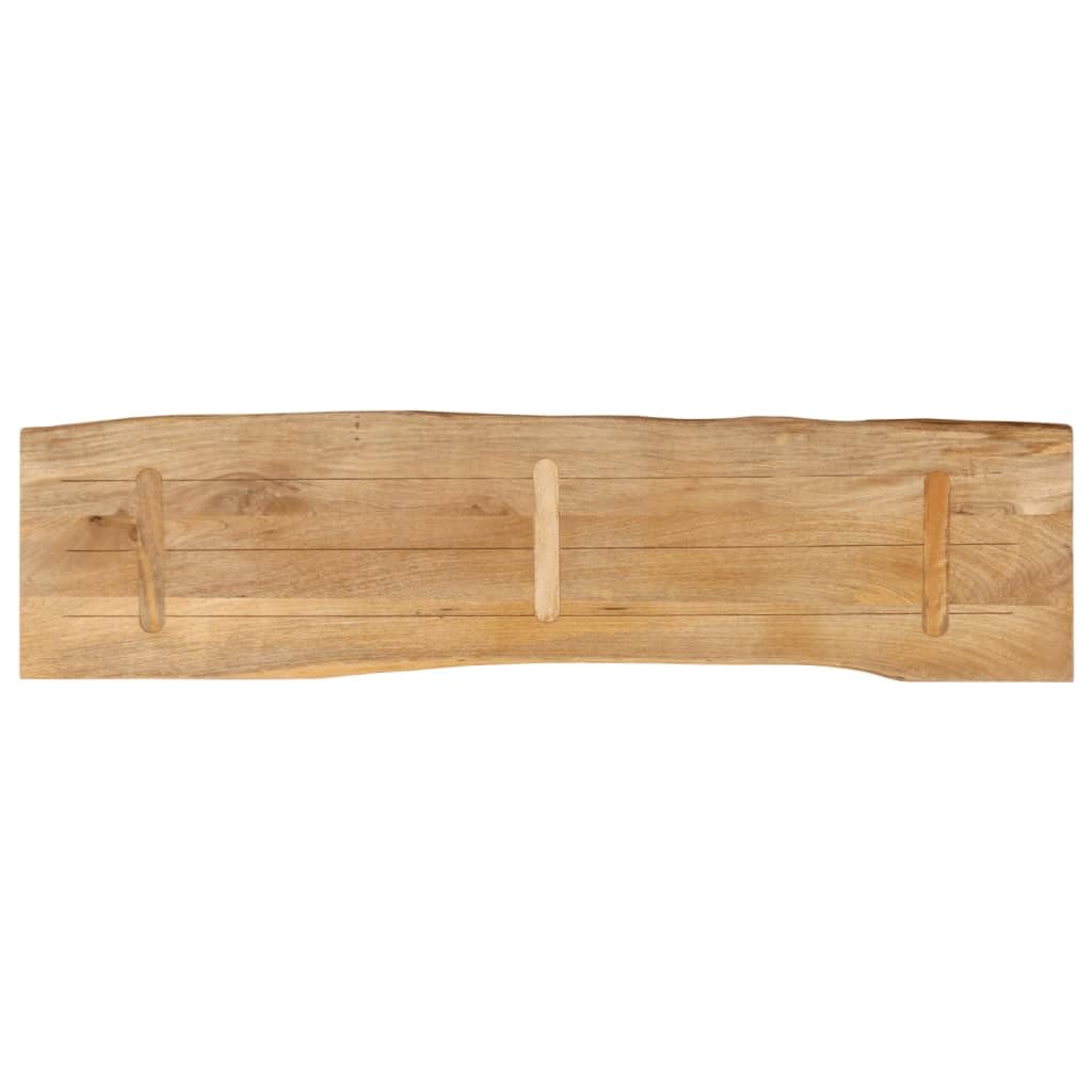 vidaXL Piano Tavolo 160x40x2,5 cm Bordi Vivi in Legno Massello Mango