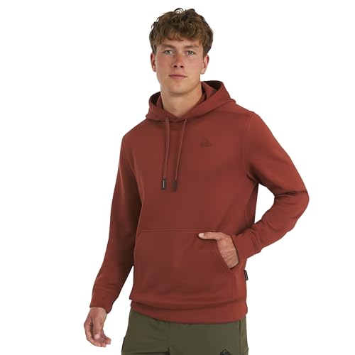 Image of Quiksilver Men's Regular Fit Active Performance Heavyweight Jacquard Mesh and Polar Fleece Pullover Hoodie (S-XL)
