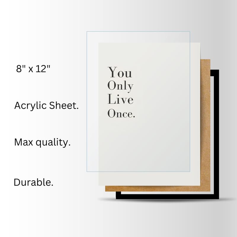 Image of Wall Framed Posters | 8x12 inch size | Motivational Quotes Posters |Inspirational inchYou Only Live Once inch Motivational Photo Frame - Desk & Wall Decor for Office, Bedroom, and Living Room