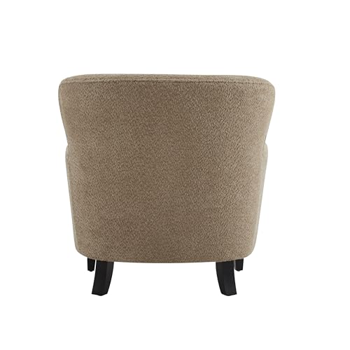 Christopher Knight Home Winnie Accent Chair and Ottoman Set, Living Room/Bedroom Wooden Comfy Reading Chair with Footrest Stool, Boucle Upholstered Wingback Single Sofa, Brown by Christopher Knight Home - Used condition - Image 7