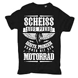 Spaß kostet Männer und Herren Tshirt Scheiss aufs Pferd echte Prinzen kommen mit dem Motorrad Größe S-5XL