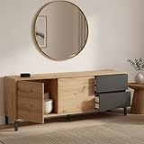 Dmora Buffet Arecibo, Buffet de Salon, Meuble TV, Buffet avec Pieds pour Salon, Armoire Mo...