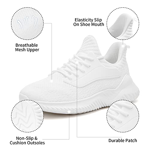 Womens Tennis Shoes Walking Sneakers - Memory Foam Running Slip On Gym Athletic Workout Nursing Comfort Work Shoe Lightweight 5