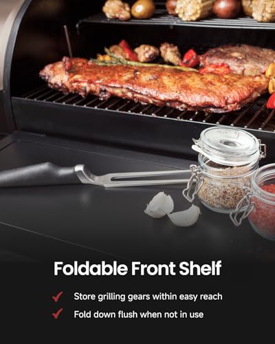 Z GRILLS Wood Pellet Grill & Smoker, PID V3.0 Controller, Meat Probe, 8 in 1 Outdoor BBQ Grill Auto Temperature Control, 459 Sq in Black, 450A