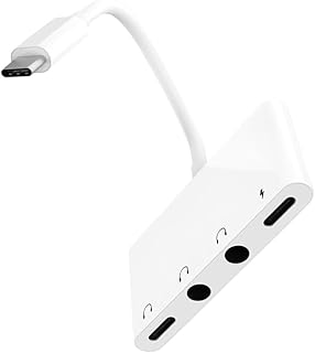 LIGHTAOTAO Adaptador de computador adaptador USB para áudio, adaptador de fone de ouvido, adaptador de carregador, divisor de telefone, acessórios, adaptador de carregador de telefone, adaptador de áudio USB, porta de carregamento, fone de ouvido