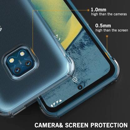 Image of COVERLINE Transparent Plain Flexible Soft Bumper Back Cover for Nokia XR20 (Transparent)