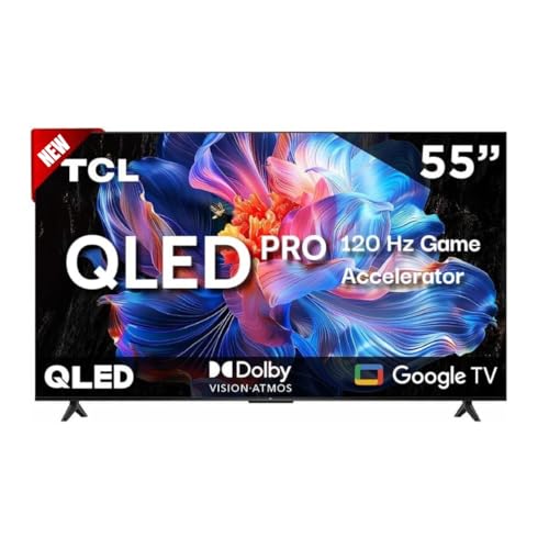 El Mejor Listado de pantallas tcl - los preferidos. 50 TCL Smart TV 2025 Pantalla 55' 55Q5K Google TV QLED 4K Google Assistant | Hands Free Voice Control | Alexa | VisionHDR10+| AiPQ™ | Micro Dimming | NITS350 | Panel 60 Hz...