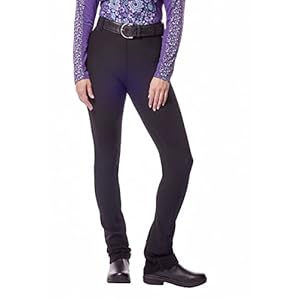 KERRITS Women’s Microcord Extended Knee Patch Regular Black Bootcut Pants