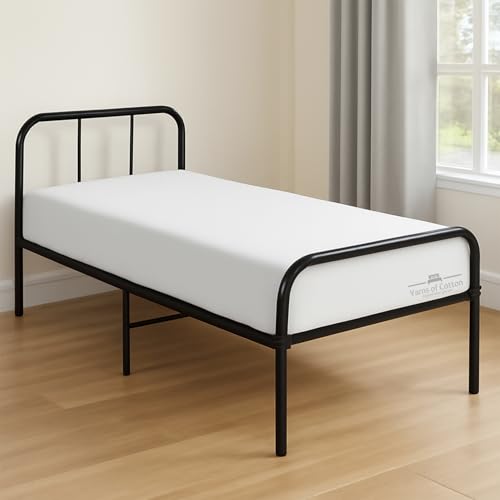 Cot Fitted Sheet 25' x 75' - 100% Egyptian Cotton - 1 PC Cot Size Bottom Sheet Only, Snug Fit for Narrow Twin Mattress/RVs Bunk/Guest Beds/Army Cots/Trifold Mattress/Travel Size Mattress, White