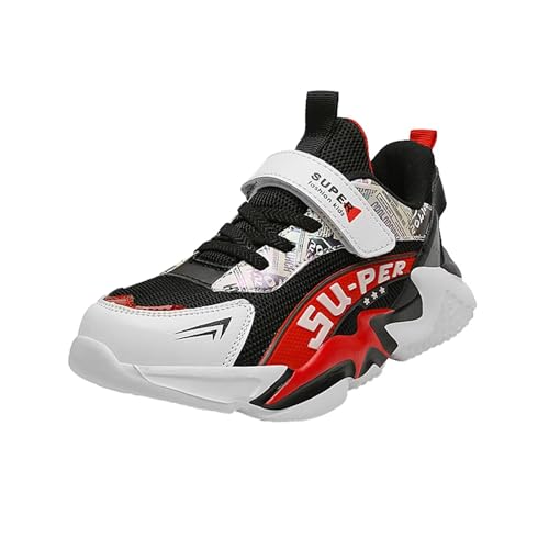 Lightweight Mesh Sneakers for Kids Girls Boys, Non-Slip EVA Sole with Hook Loop Closure & Protective Toe Cap