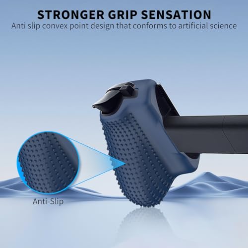 Funda de agarre de silicona azul para Razer Kishi Ultra con cordón anticaídas 4