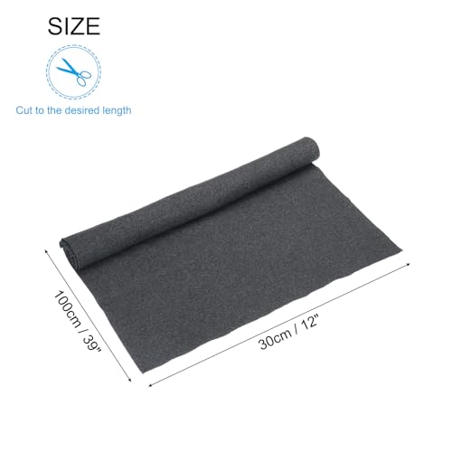 Image of MECCANIXITY 39 inch Elastic Cuffs Ribbed Trims Cotton Fabric Knit Rib Stretch Tape Cuff Sleeve Waistband for Sewing, 12 inch Wide Dark Gray