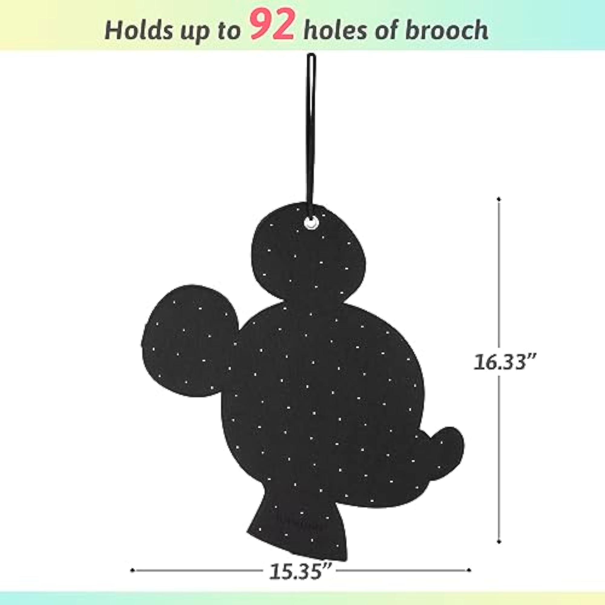Hanging Brooch Pin Organizer, Cute Cartoon Design