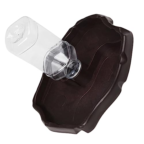 DECOMELODY 1セット爬虫類用自動給水器 自動餌付け皿 トカゲ用フィーダー 水