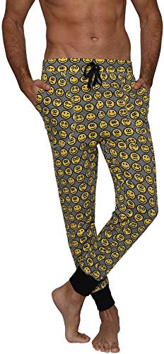 Fun Boxer Emoji Men's Bottom Line Jogger Digital Smiley2