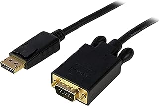 15ft (4.6m) DisplayPort to VGA Cable - Active DisplayPort to VGA Adapter Cable - 1080p Video - DP to VGA Monitor Cable - DP 1.2 to VGA Converter - Latching DP Connector